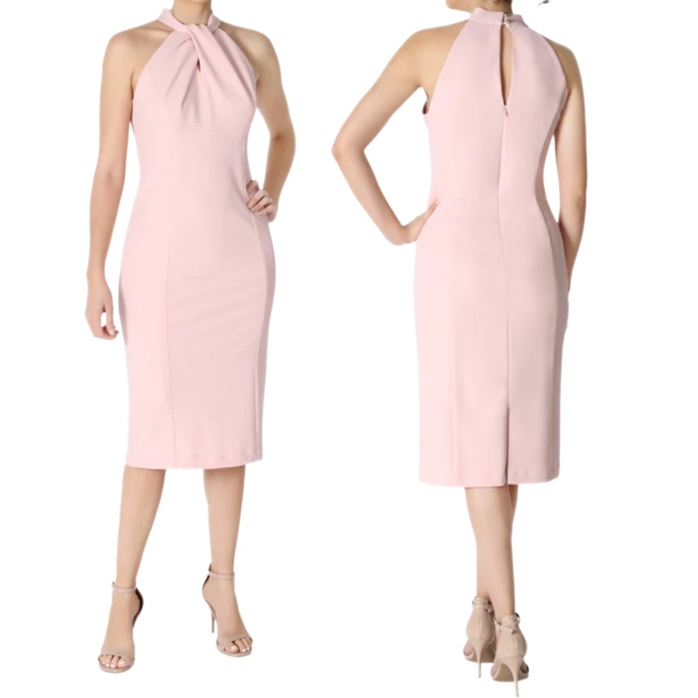 Julia Jordan Twist Halter Sheath Dress